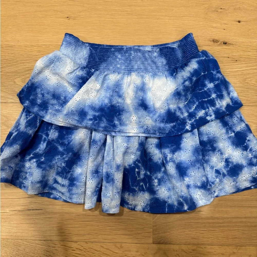 Blue Tie-Dye Girl's Skirt